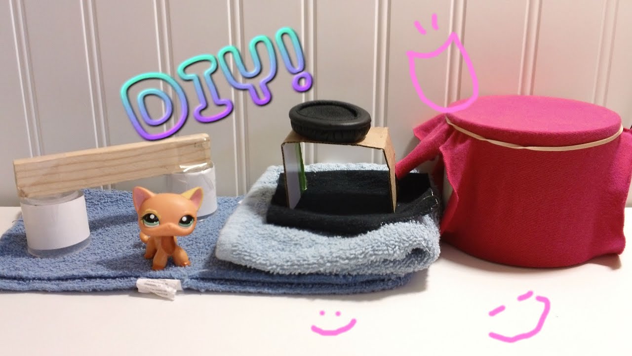 LPS Gymnastics DIY Beam,Vault,Mats and Trampoline! YouTube