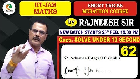 S62 ADVANCE INTEGRAL CALCULUS | BEST TEACHER OF MATHS | Rajneesh Sir | PATHFINDER CLASSES