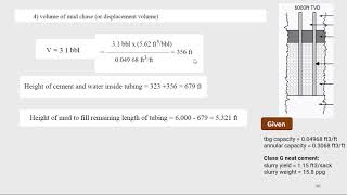 Balanced Plug Worked Example