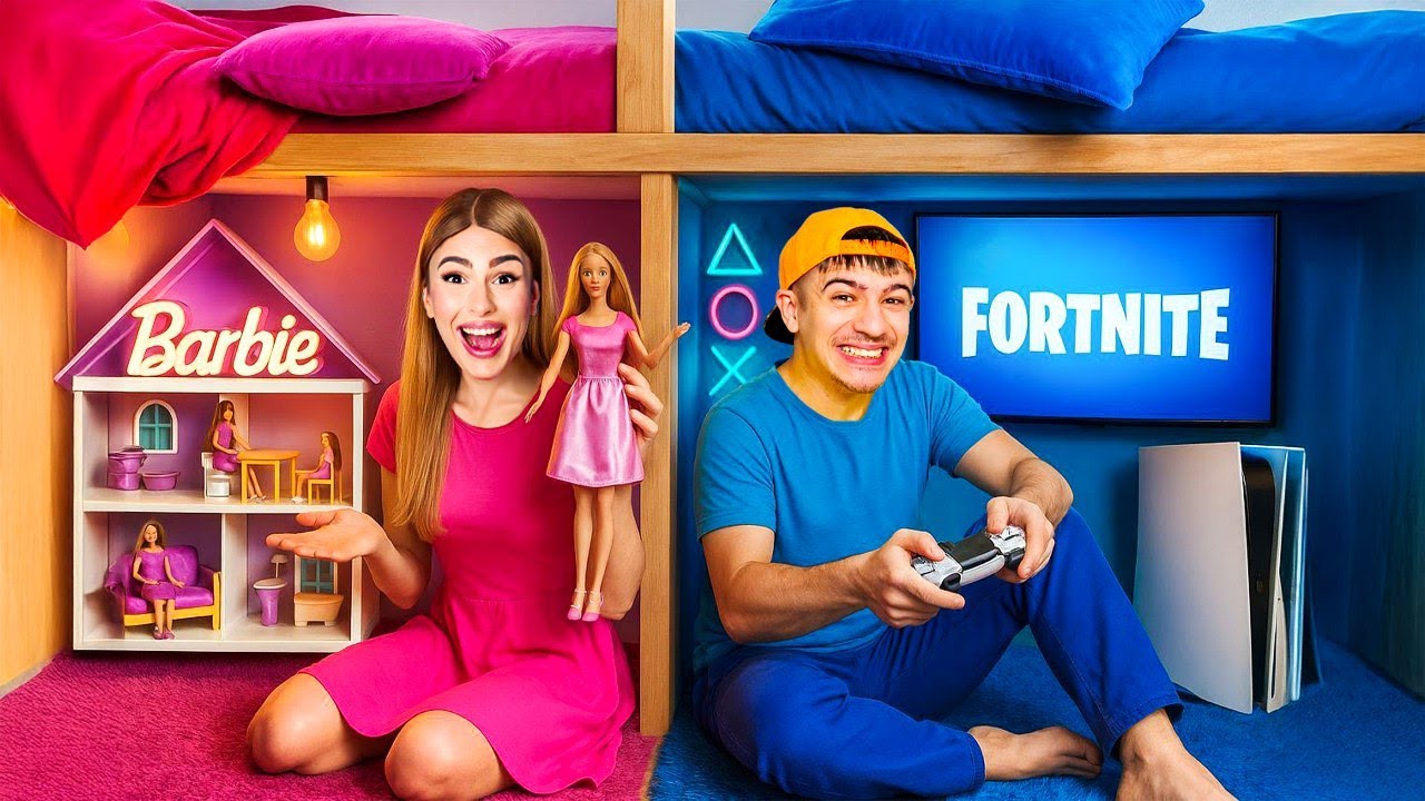 КТО ПОСТРОИЛ ЛУЧШУЮ СЕКРЕТНУЮ КОМНАТУ? Boys vs Girls Challenge