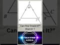 Isosceles Triangle Angle Puzzle