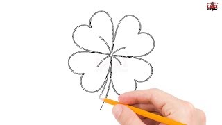How To Draw A Four Leaf Clover Step By Step Easy For Beginners Kids Simple Drawing Tutorial Youtube