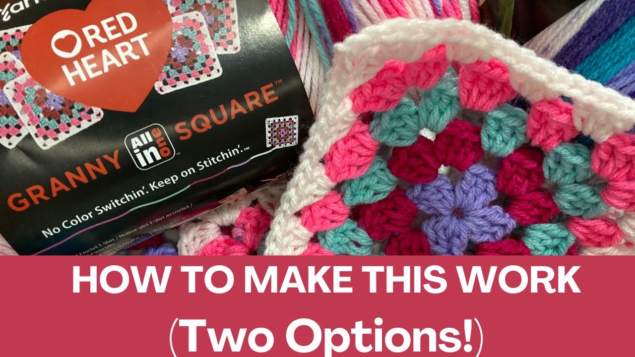 Take Color Pooling to the NEXT LEVEL//RED HEART Granny Square Yarn