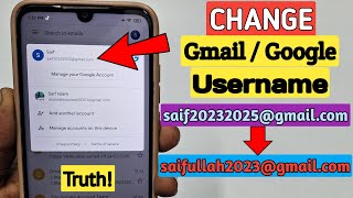 How to Change Gmail Address Username & Truth 2023