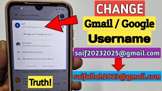 how to change gmail address username & truth! 2024