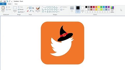 How to draw a Halloween Twitter logo using MS Paint | How to draw on your computer