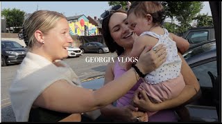 vlog: haven comes to visit!! + my best friend meets my baby + topgolf + my hair routine products