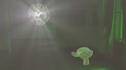 Blender 3.0: Volumetrics light--disco ball  animation . 舞厅球体积光动画