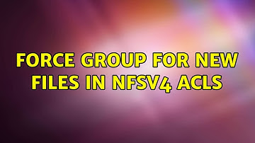 Force group for new files in NFSv4 ACLs