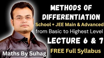 lec 6 & 7 methods of differentiation mod #calculus #differentiation IIT JEE Class 9 10 11 12 Dropper