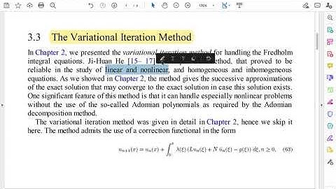 Lecture 10: The solution of Volterra IE By Variational Iteration Method