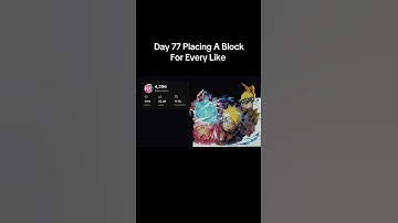 Day 77 Placing A Block For Every Like #minecraft #minecraftpixelart #minecraftart #anime #naruto