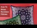 How to Make A Bandana Pillow | Easy Sewing Project Ideas (+ No Sew Option)