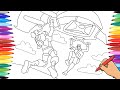 FORTNITE COLORING PAGES - WATCH HOW TO DRAW FORTNITE CHARACTERS WITH MARKERS