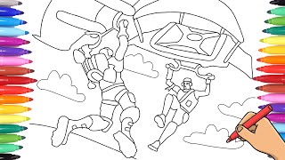 FORTNITE COLORING PAGES - WATCH HOW TO DRAW FORTNITE CHARACTERS WITH MARKERS