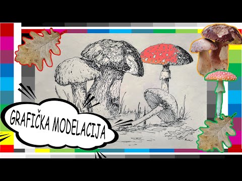 Video: Kako Crtati Gljive