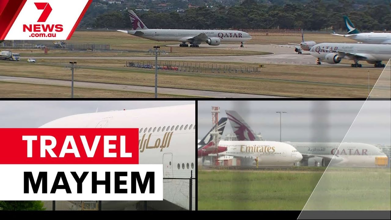 Missiles triggering more travel chaos, thousands of Australians remain stranded | 7NEWS