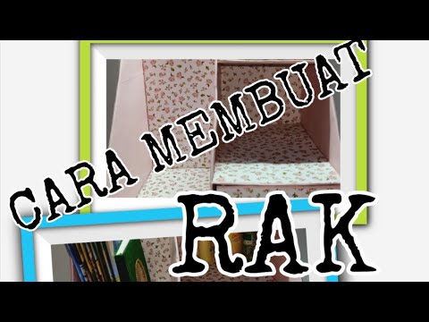  CARA  MEMBUAT  RAK  SERBAGUNA DARI KARDUS BEKAS DIY  