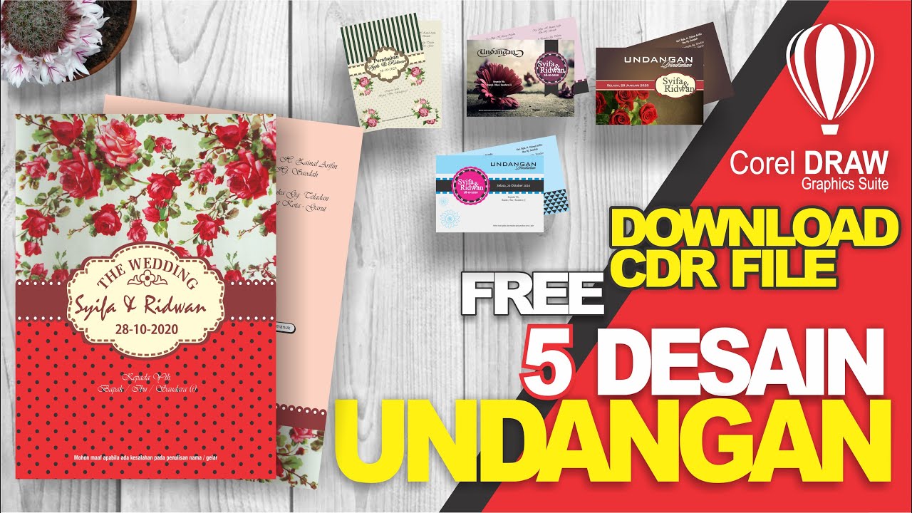 Download Desain Undangan Pernikahan Coreldraw Gratis