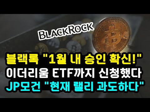 블랙록 &quot;비트코인 ETF 1월 내 승인 확신&quot; 이더리움까지 신청 리플 SEC 브리핑 JP모건 랠리 과도하다/ 파월에 무너진 증시