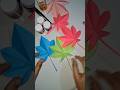 No Glue Maple Leaf Craft 🍁 | One Square Paper Origami Leaf | Easy DIY #shorts #viral #papercraft