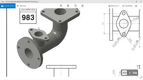 FreeCAD Beginners tutorial: practical exercise 53 - STUDYCADCAM model
