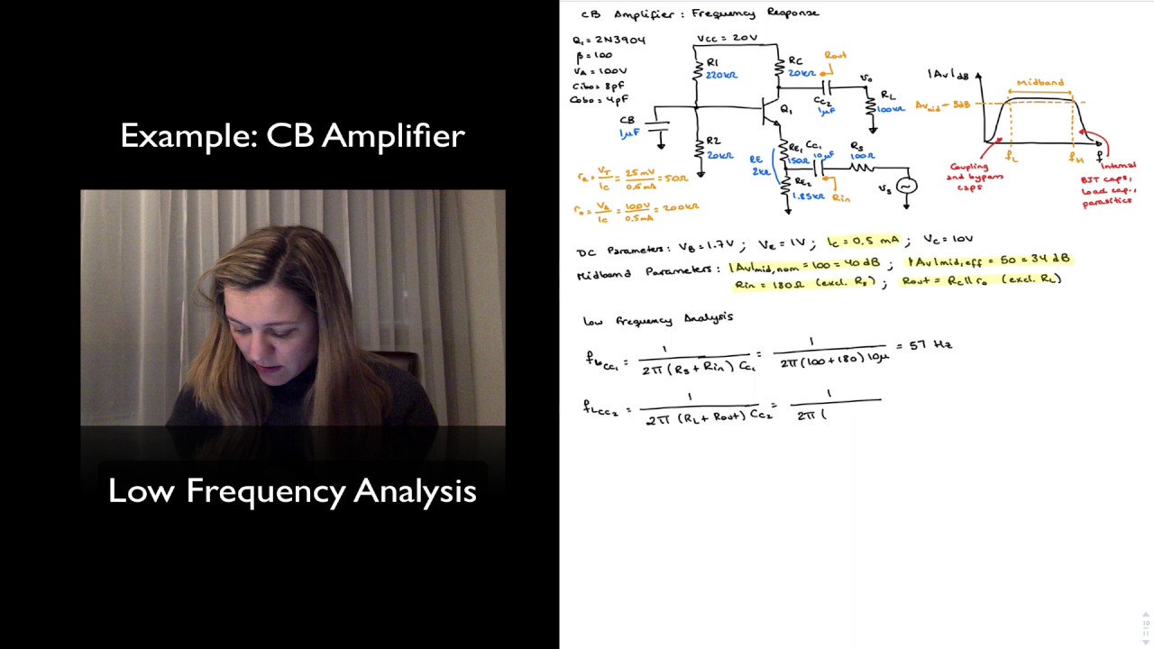 Example CB Amplifier Low Frequency Analysis YouTube