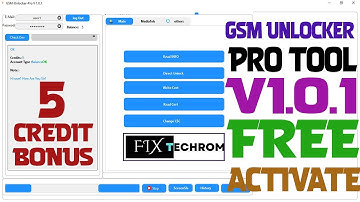 GSM Unlocker Pro Tool V1.0.1 | Direct Latest FRP Unlock | Free Tool Login With Lifetime