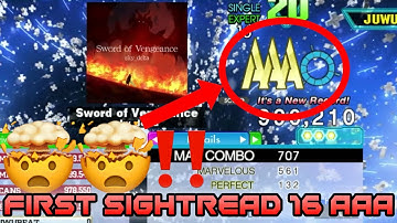 [DDR A20 PLUS] Sword of Vengeance / sky_delta (Single Expert 990,210 AAA)