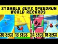Stumble guys Speedruns world records🥵 | Fastest speed runs ever 🤯 | stumble guys tips and tricks |