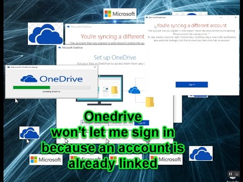 FIX to Onedrive that won't sign in because an account is already linked! issue resolved!