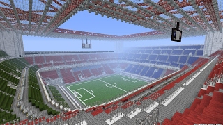 Çok Büyük Futbol Stadyum'u Yaptık !!!  Minecraft Modern Evler