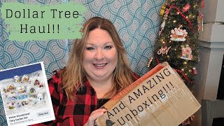 DOLLAR TREE HAUL!!!  UNBOXING of an ONLINE ONLY CHRISTMAS FAIRY GARDEN!!!