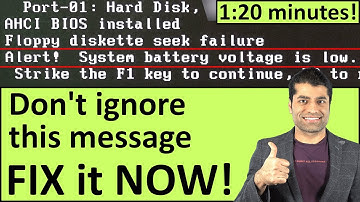 System Battery Voltage is Low - fix