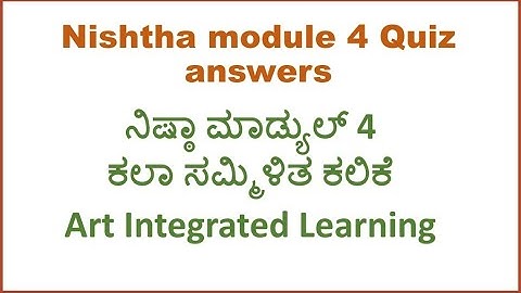 Nishtha module 4 answers || Diksha module 4 answers || Nishtha module 4 quiz answer ||