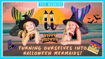 Turning Ourselves into Halloween Mermaids! | Halloween Mermaid Costume Recreation