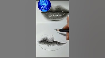how to draw lips/how to draw glossy lips/ #shortsfeed #art #viral #trending #satisfying /bts