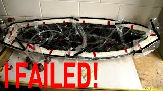 I FAILED!!! (Resin Infusion)
So a little different video to explain to everyone that not everything always goes as planned with composites. In my Videos everything might seem pretty easy and with a 100% succes-rate. But even I or the biggest professionals go through a process of failure and trial and error to get everything right! Dont let your head down if something goes wrong and keep trying till you achieve the perfect results you were looking for!
This is a resin infusion (also called VARTM) that went wrong. Everything went perfect till the moment I had to close down the resin in side. While clamping down the tube, the cup moved, causing the resin feed to gasp air. Air went into the part before I was able to close the valve. Resulting in a massive air gasp through the part, making this a part with a lot of pinhole (airbubbles) and unsaturated parts.
We all learn from our mistakes, thats why I make more resin now (instead of being a cheap ass and play on the limit calculations) Resin gets pretty cheap if you are talking about the difference of a succesfull part or faillure when you count all the hours youve put into preparing a resin infusion.
that being said: Im not ashamed of making mistakes and sharing them with people. Im not a robot, but a human as well who makes mistakes! I FAILED!!! (Resin Infusion)