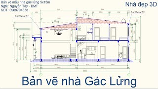 Bản vẽ nhà Gác Lửng cho bà con đây | Simple house - YouTube