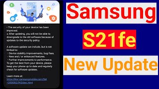 Samsung S21fe New Update | Samsung S21fe Snapdragon 888 Software Update | Samsung s21fe 6.1  Update