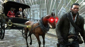 Fast Traffic in Red Dead Redemption 2 is CARNAGE | We React to Ultra Fast Carriages in RDR2