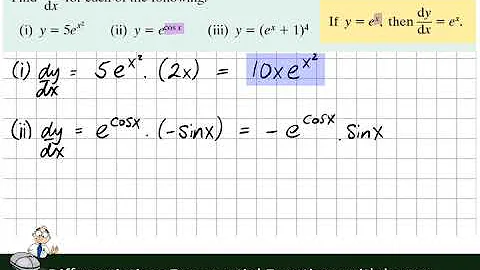 Differentiation 1 LCHL eg.  8.1 e function