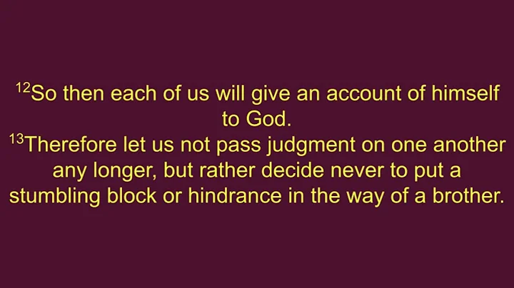 Bible Chapters: Romans 14 (ESV)