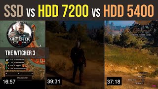 Behandle Rådgiver Vejrudsigt EVO 850 SSD vs HDD 1TB 7200 rpm vs HDD 1TB WD Red 5400 rpm The Witcher 3 -  YouTube