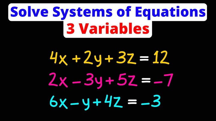 Solve Systems of Equations with 3 Variables | Elimination Method | Eat Pi