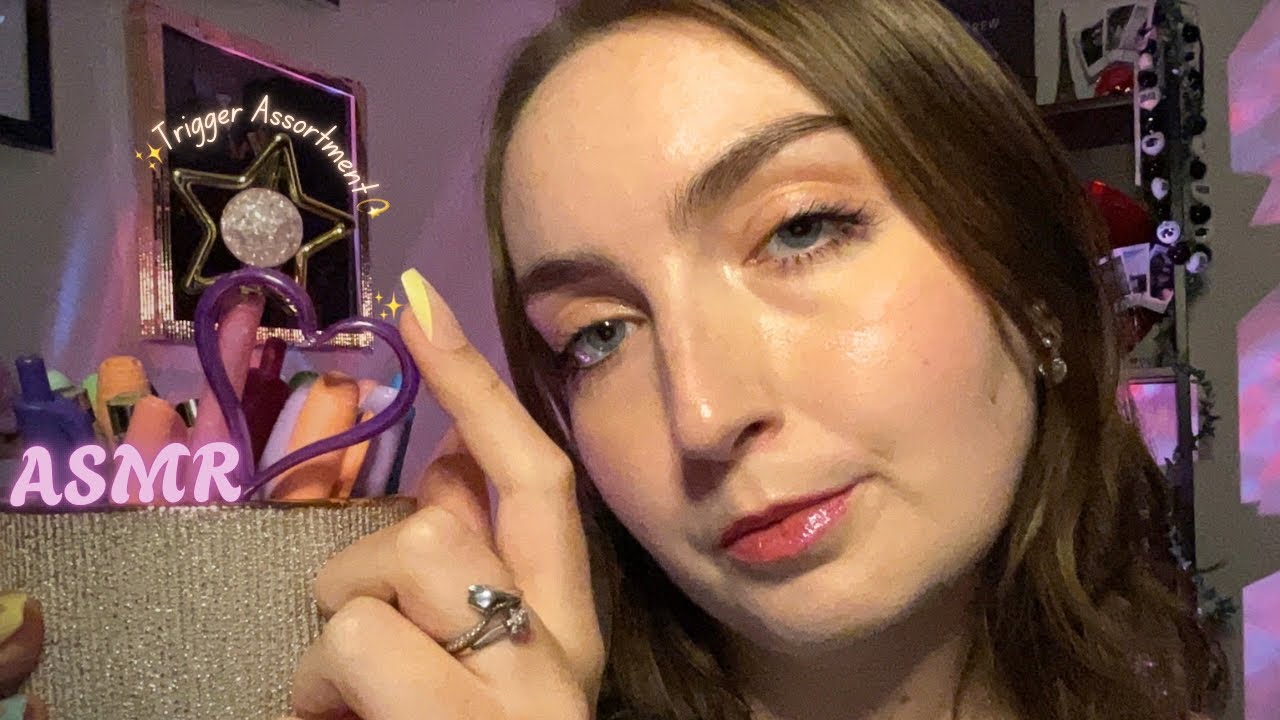 ASMR | Trigger Assortment ✨using only items on my desk✏️🧋👝✨