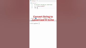Python Trick: Convert Uppercase to Lowercase Easily!