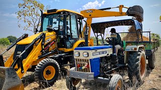 JCB 3DX Xpert Plus Backhoe Loading Mud In Swaraj Tractor And Mahindra Tractor Trolley | Jcb Dozer |