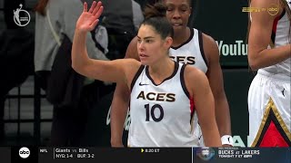 😂😳 Kelsey Plum SHOVES Breanna Stewart To The Floor | WNBA Finals, Las Vegas Aces vs New York Liberty