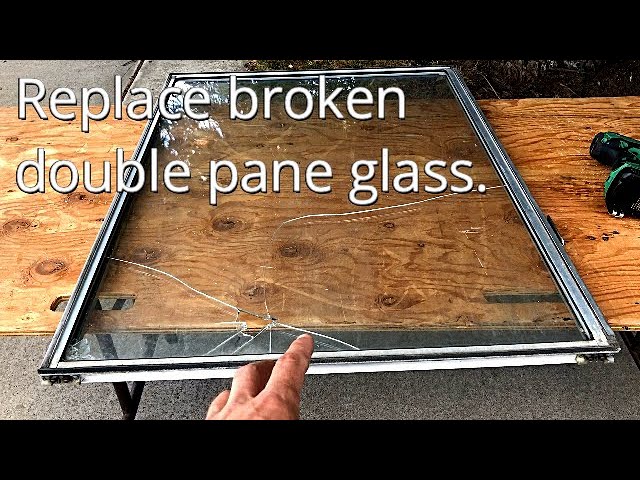 How to replace broken double pane glass / IGU in aluminum frame! 